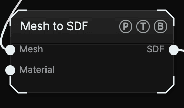 Mesh to SDF node